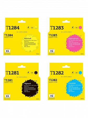 IC-ET1285 Комплект картриджей T2 для Epson T1285: черный, голубой, пурпурный, желтый