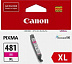 Картридж струйный Canon CLI-481XL M 2045C001 пурпурный (8.3мл) для Canon Pixma TS6140/TS8140TS/TS9140/TR7540/TR8540