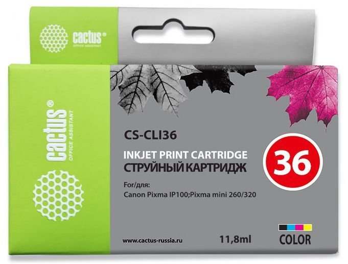 Картридж струйный Cactus CS-CLI36 многоцветный (11.8мл)