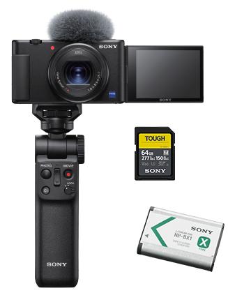 Камера для ведения видеоблога Sony ZV-1 + штатив + карта памяти