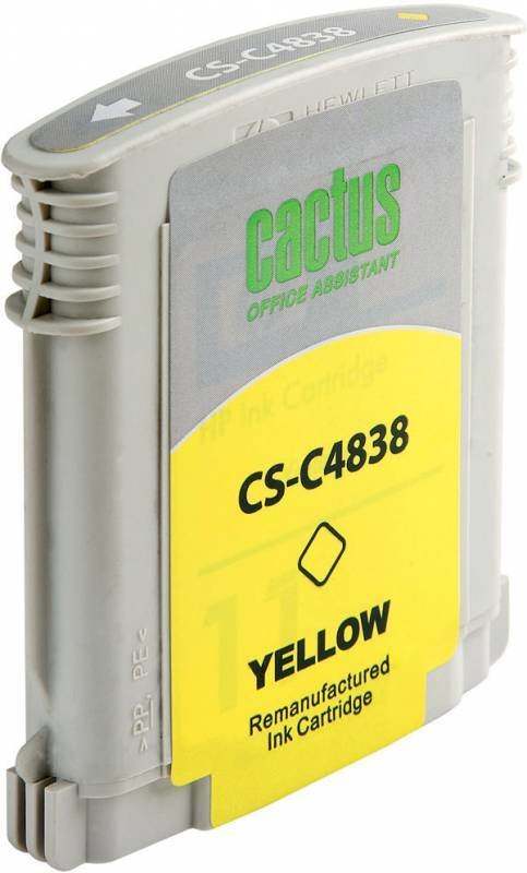 Картридж струйный Cactus CS-C4838 №11 желтый (29мл)