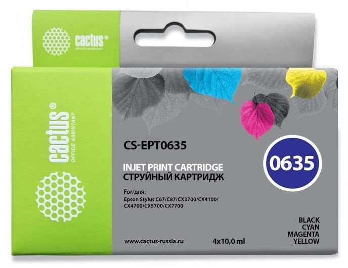 Картридж струйный Cactus CS-EPT0635 многоцветный набор (40мл)