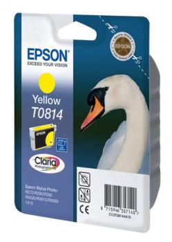 Картридж струйный Epson T0814 C13T11144A10 желтый (760стр.) (11.1мл) для Epson R270/290/RX590