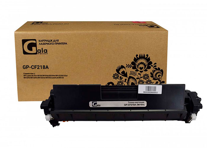 Картридж GP-CF218A (№18A) для принтеров HP LaserJet Pro M104/M104a/M104w/M132/M132a/M132fn/M132fw/M132nw/M103/M133 1400 копий GalaPrint