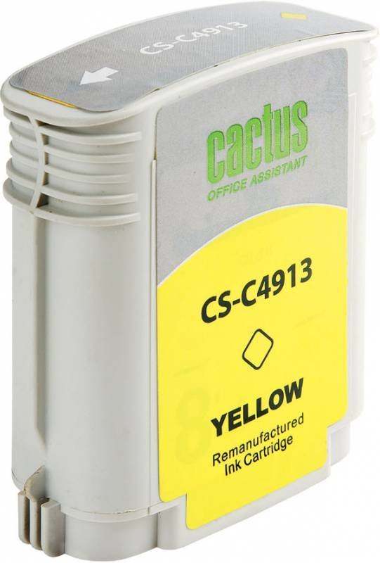 Картридж струйный Cactus CS-C4913 №82 желтый (72мл)