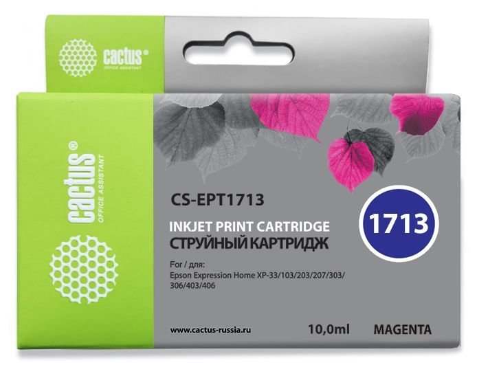 Картридж струйный Cactus CS-EPT1713 пурпурный (10мл)