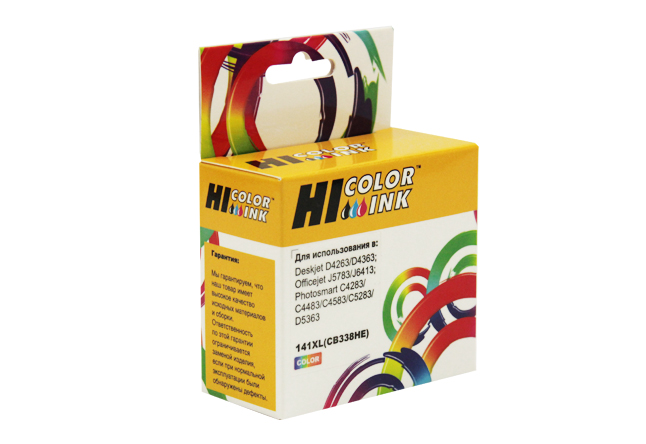 Картридж Hi-Black (HB-CB338HE) для HP PS C4283/C5283/D5363/J5783/J6413/D4263, №141XL,Color