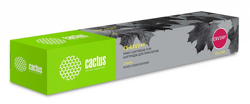 Картридж лазерный Cactus CS-EXV34Y желтый (19000стр.)