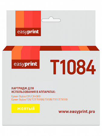 Картридж EasyPrint IE-T1084 для Epson Stylus C91/CX4300/TX106/TX117, желтый, с чипом