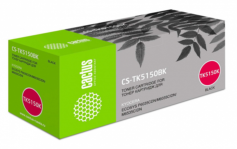 Картридж лазерный Cactus CS-TK5150BK черный (12000стр.)