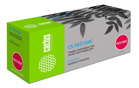 Картридж лазерный Cactus CS-TK5160C голубой (12000стр.)