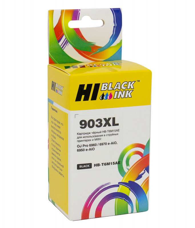 Картридж Hi-Black (T6M15AE) для HP OJP 6960/6970, Bk, №903XL NEW