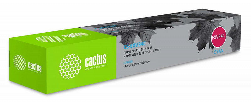 Картридж лазерный Cactus CS-EXV34C голубой (19000стр.)