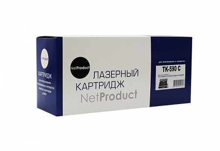 Тонер-картридж NetProduct (N-TK-590C) для Kyocera FS-C5250DN/C2626MFP, C, 5K