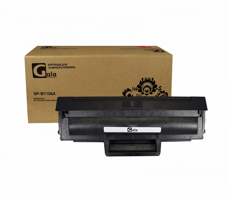 Картридж GP-W1106A (№106A) для принтеров HP 107a/107w/135w/135a/137fnw 1000 копий GalaPrint