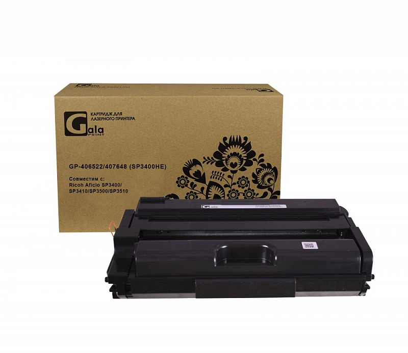 Картридж GP-406522 (SP3400HE) для принтеров Ricoh Aficio SP3400/SP3410/SP3500/SP3510 5000 копий GalaPrint