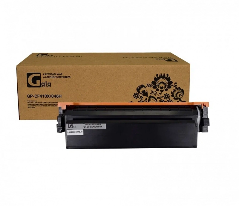 Картридж GP-CF410X (№410X) для принтеров HP Color LaserJet Pro CM377/CM377dw/CM452/CM452dn/CM452nw/CM477/CM477fdw/CM477fdw/CM477fnw Black 6500 копий GalaPrint