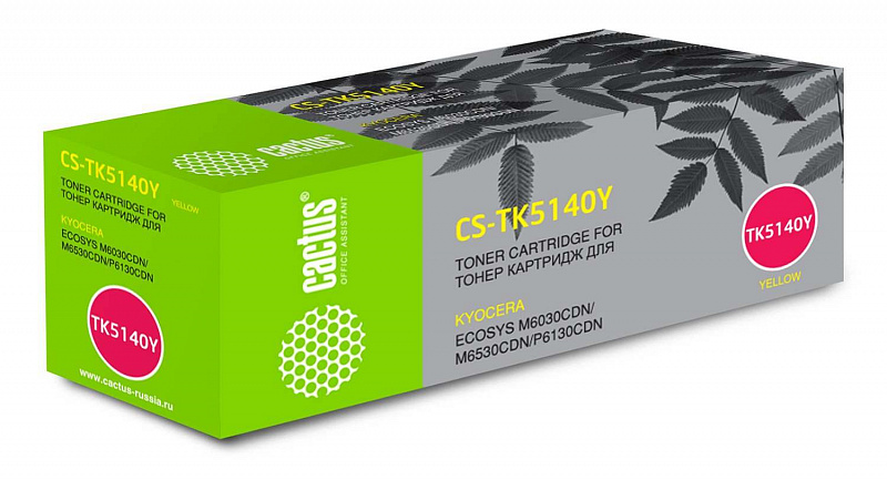Картридж лазерный Cactus CS-TK5140Y желтый (5000стр.)