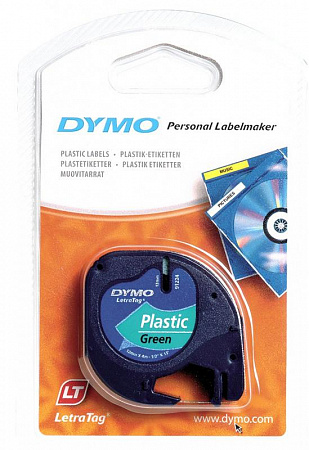 Картридж ленточный Dymo LT S0721640 черный/зеленый для Dymo