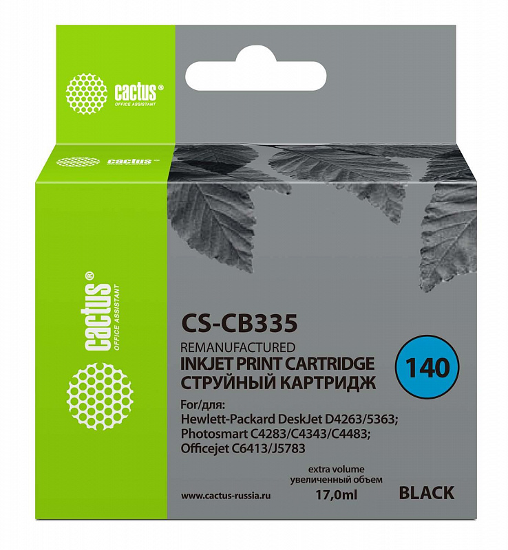 Картридж струйный Cactus CS-CB335 №140 черный (17мл)
