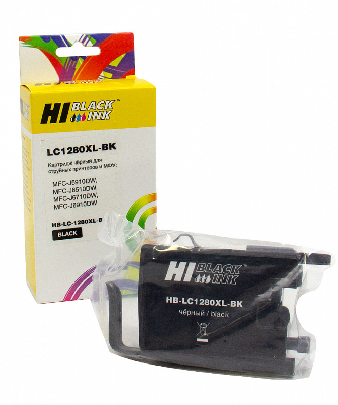 Картридж Hi-Black (LC-1280XLBK) для Brother MFC-J6510/6910DW, 2,4К, Black