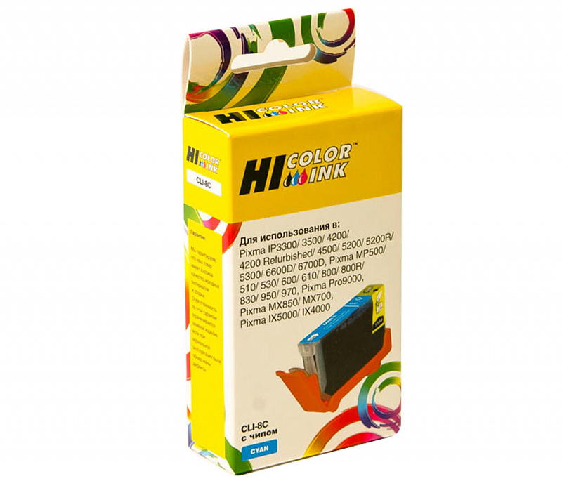 Картридж Hi-Black (HB-CLI-8C) для Canon PIXMA iP4200/iP6600D/MP500, C