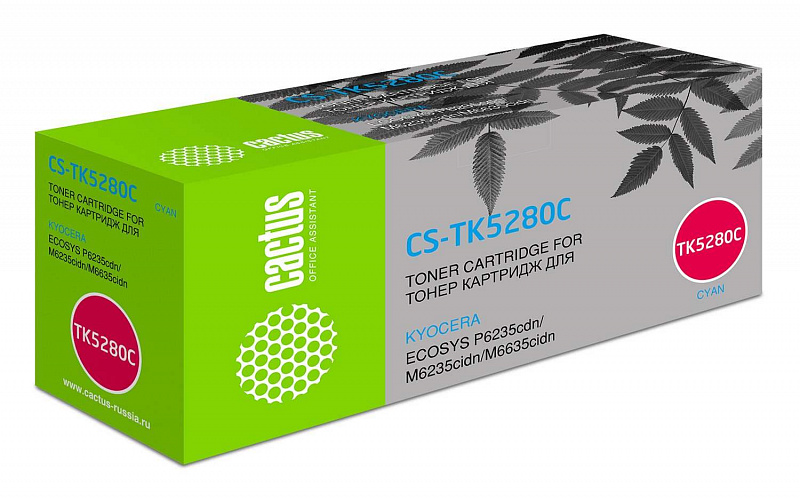 Картридж лазерный Cactus CS-TK5280C голубой (11000стр.)