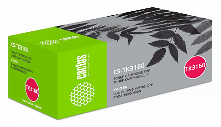 Картридж лазерный Cactus CS-TK3160 черный (12500стр.)