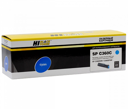 Тонер-картридж Hi-Black (HB-SPC360C) для Ricoh Aficio SPC360DNw/SFNw/SNw/SPC361SFNw, C, 5K